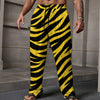 Pittsburgh Football Yellow Black Zebra Loose Casual Pants With Pocket – nfl fan apparel, nfl fan apparel, image 1.0