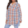 florida gators tartan plaid blue orange  women tartan plaid game day shirt