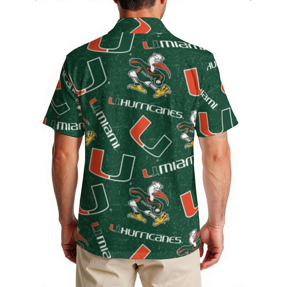 Miami Hurricanes Men's Hawaiian Shirt|150GSM - ACC football apparel varsity sportswear product image 2.0