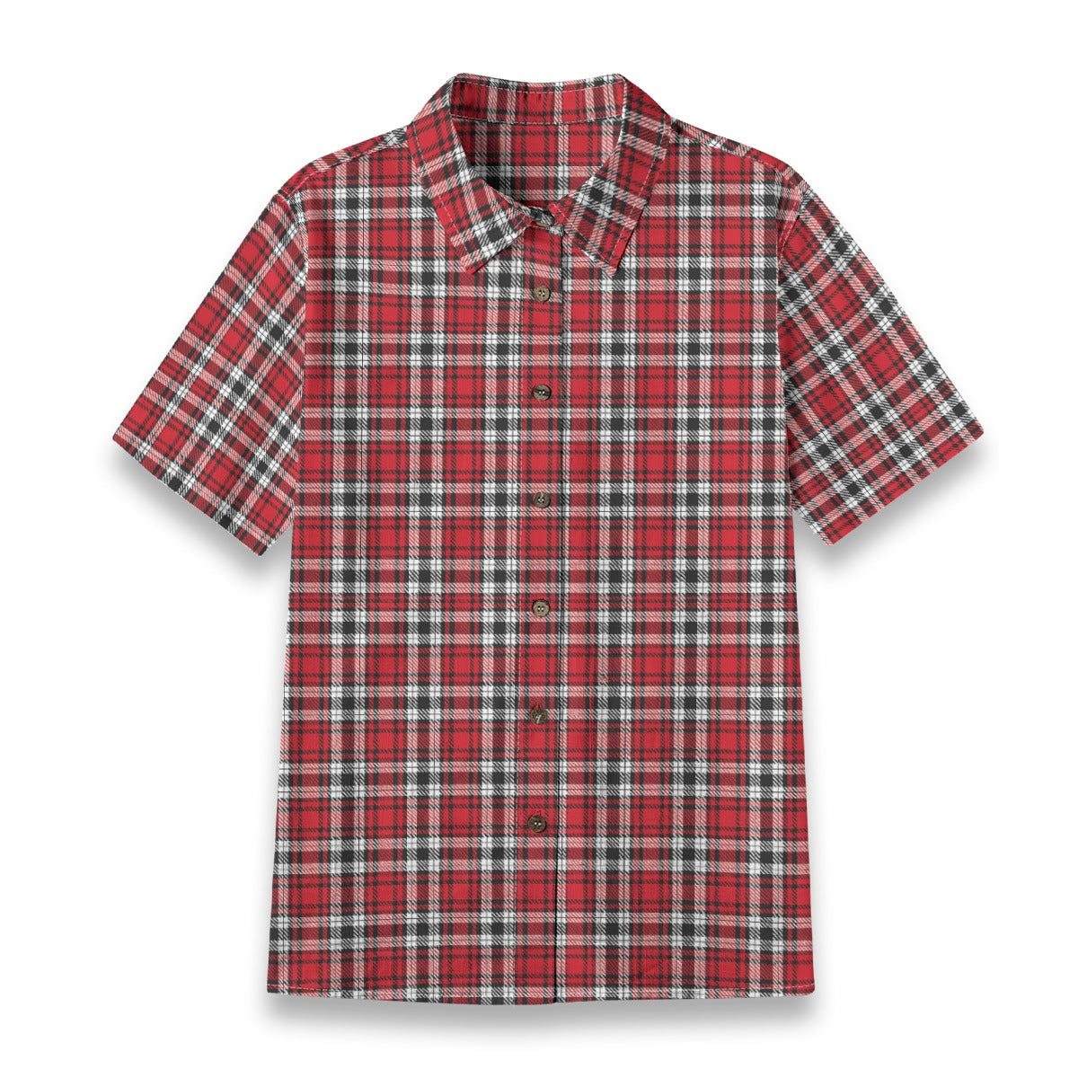 louisville cardinals tartan plaid oversized button up women shirt women's shirt | 125gsm cotton women tartan plaid game day fashion