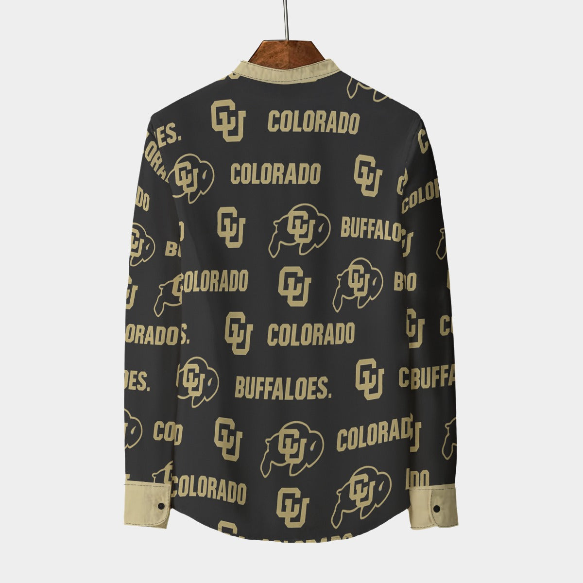 Colorado Buffaloes Stand Collar Shirt With Long Sleeve|110GSM Imitation Flax varsity sportswear product image 2.0