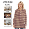 florida state seminoles tartan plaid oversized button up women shirt women's long shirt women tartan plaid fashion