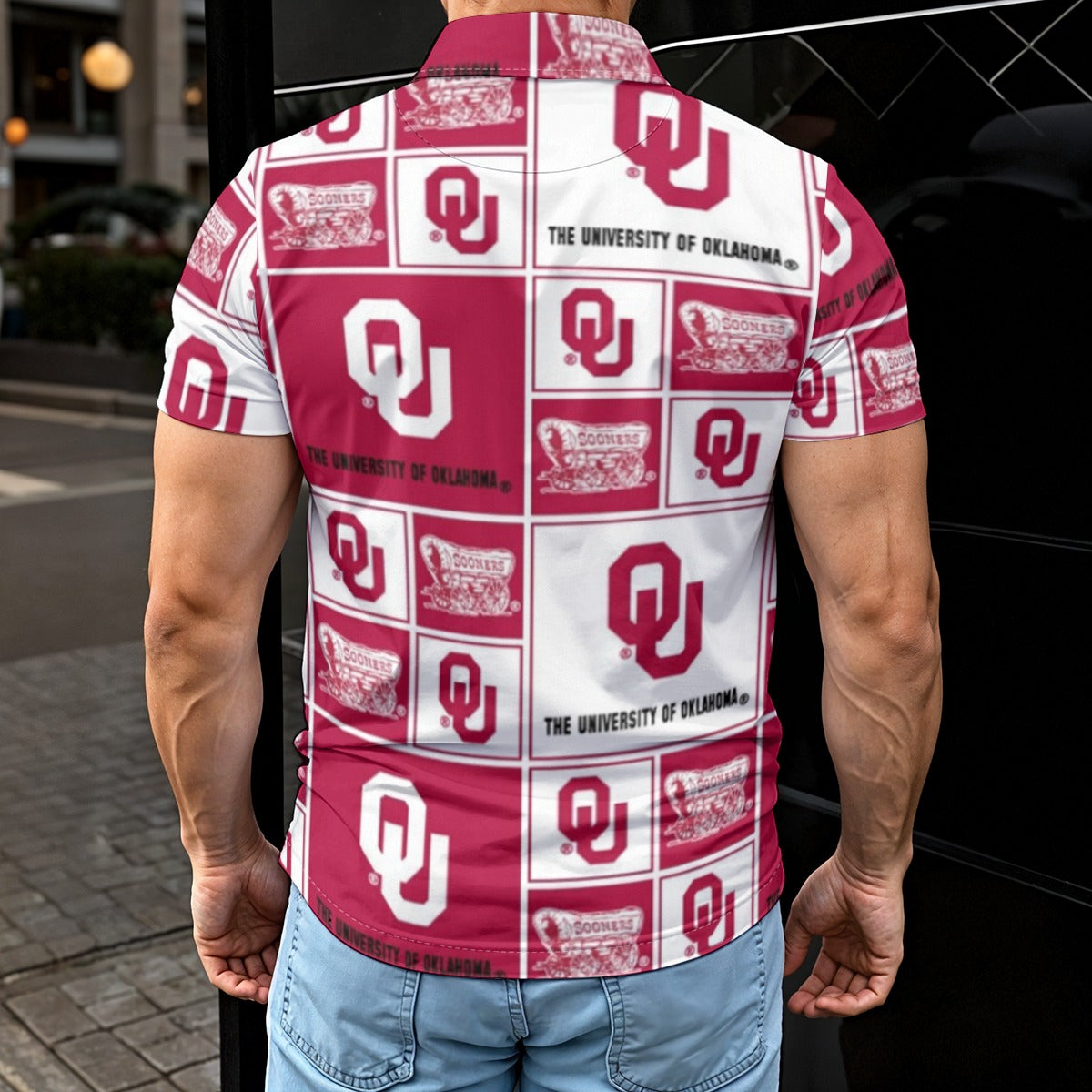 Oklahoma Sooners Men's Polo Shirt - Big 12 football apparel varsity sportswear product image 2.0