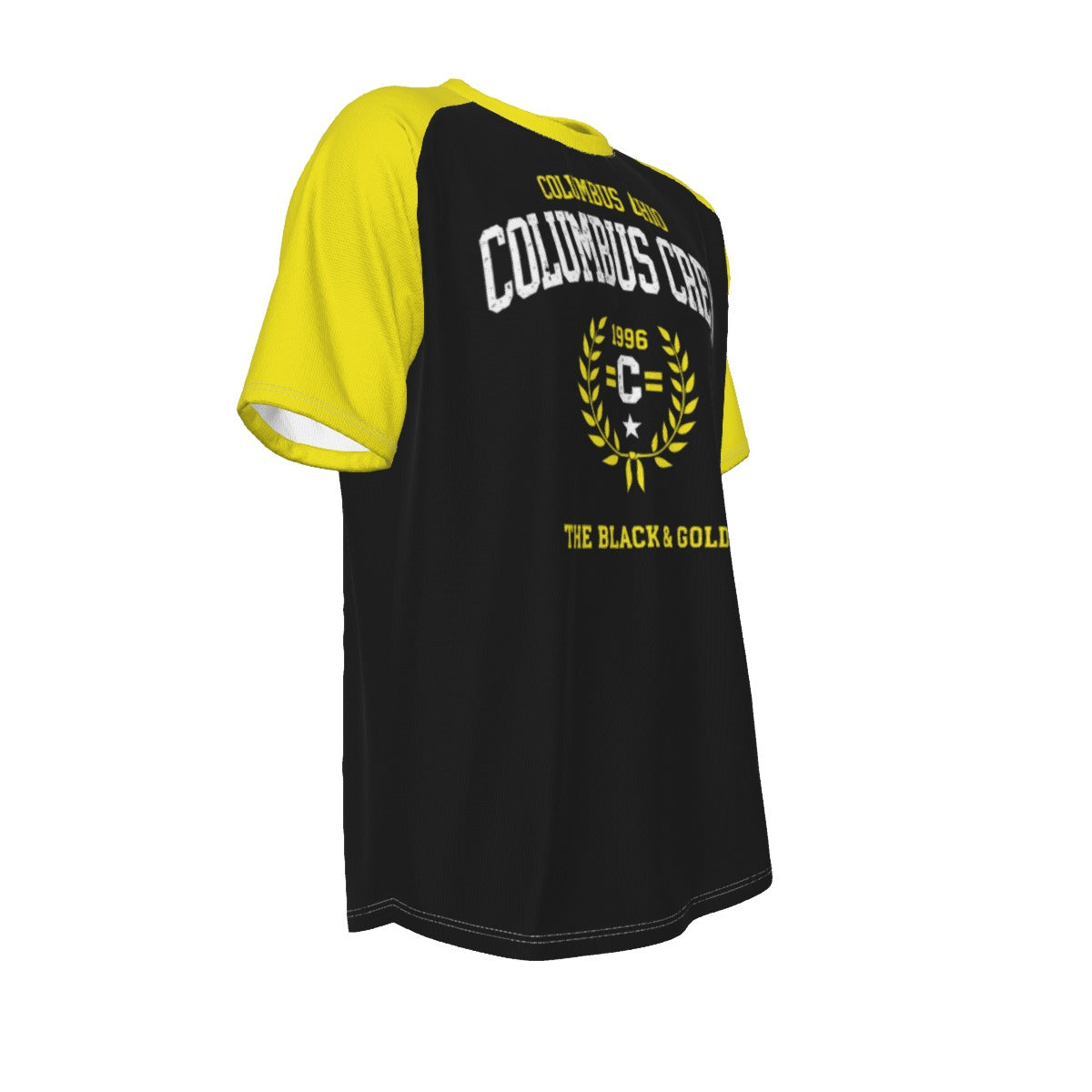 Black Columbus Ohio Crew 1996 Black and Gold Soccer Shirt – Retro Columbus Soccer Fan T Shirt