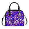 White Smoke Handbag With Single Shoulder Strap – Red Blue White Zebra Game Day Style