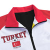 Turkey Football Team Retro Jacket for Women and Men – 90s Vintage Red White Soccer Streetwear Zip Up Coat