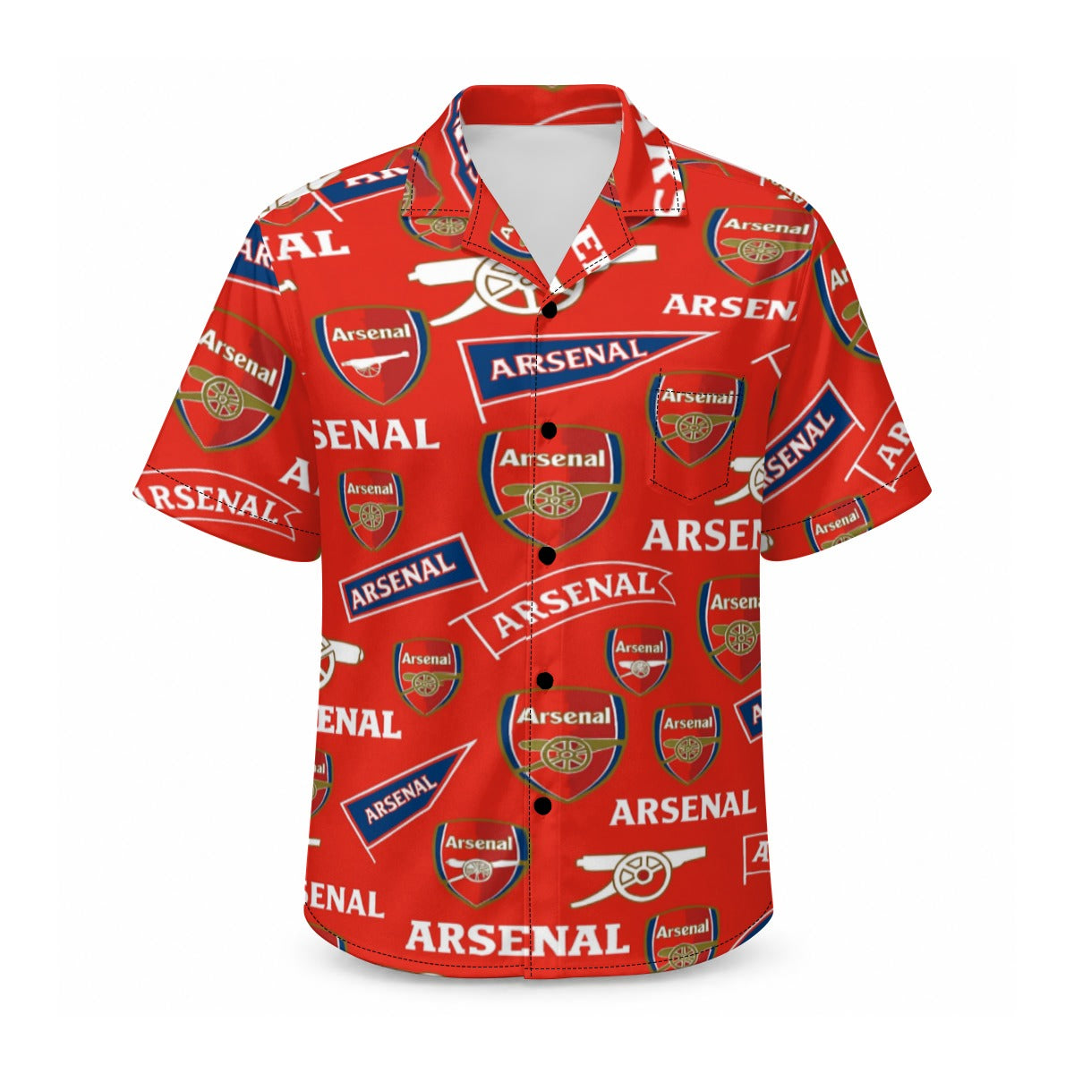 Arsenal FC  Men's Hawaiian Shirt With Pocket