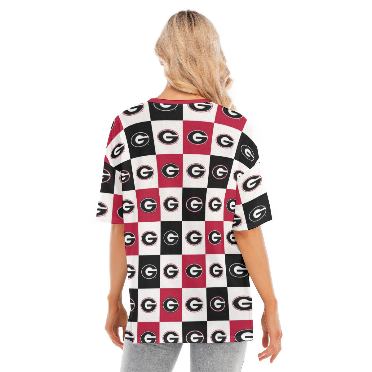 Georgia - Bulldogs Women's Short Sleeves T-shirt With Hem Split White varsity sports apparel