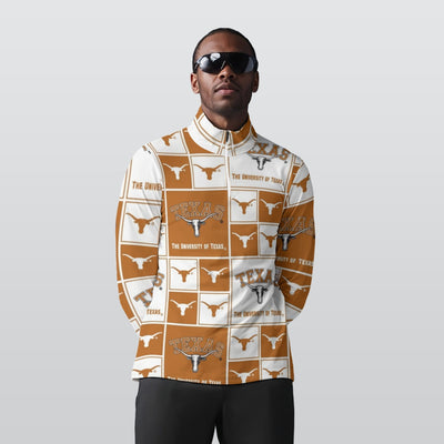 Texas at Austin - Longhorns Sports Collar Jersey With Long Sleeve – lightweight game day shirt, lightweight game day shirt, image 1.0