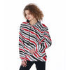 Ohio State - Buckeyes Zebra Women's Pullover Hoodie – breathable comfort wear, nfl fan apparel, image 1.0
