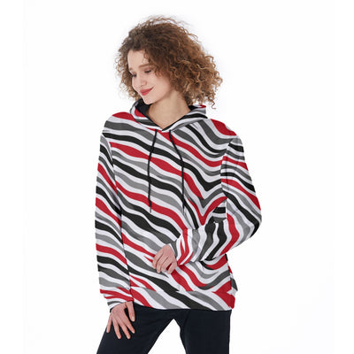 Ohio State - Buckeyes Zebra Women's Pullover Hoodie – breathable comfort wear, nfl fan apparel, image 1.0