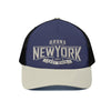 White Smoke Unisex Trucker Hat With Black Half-mesh