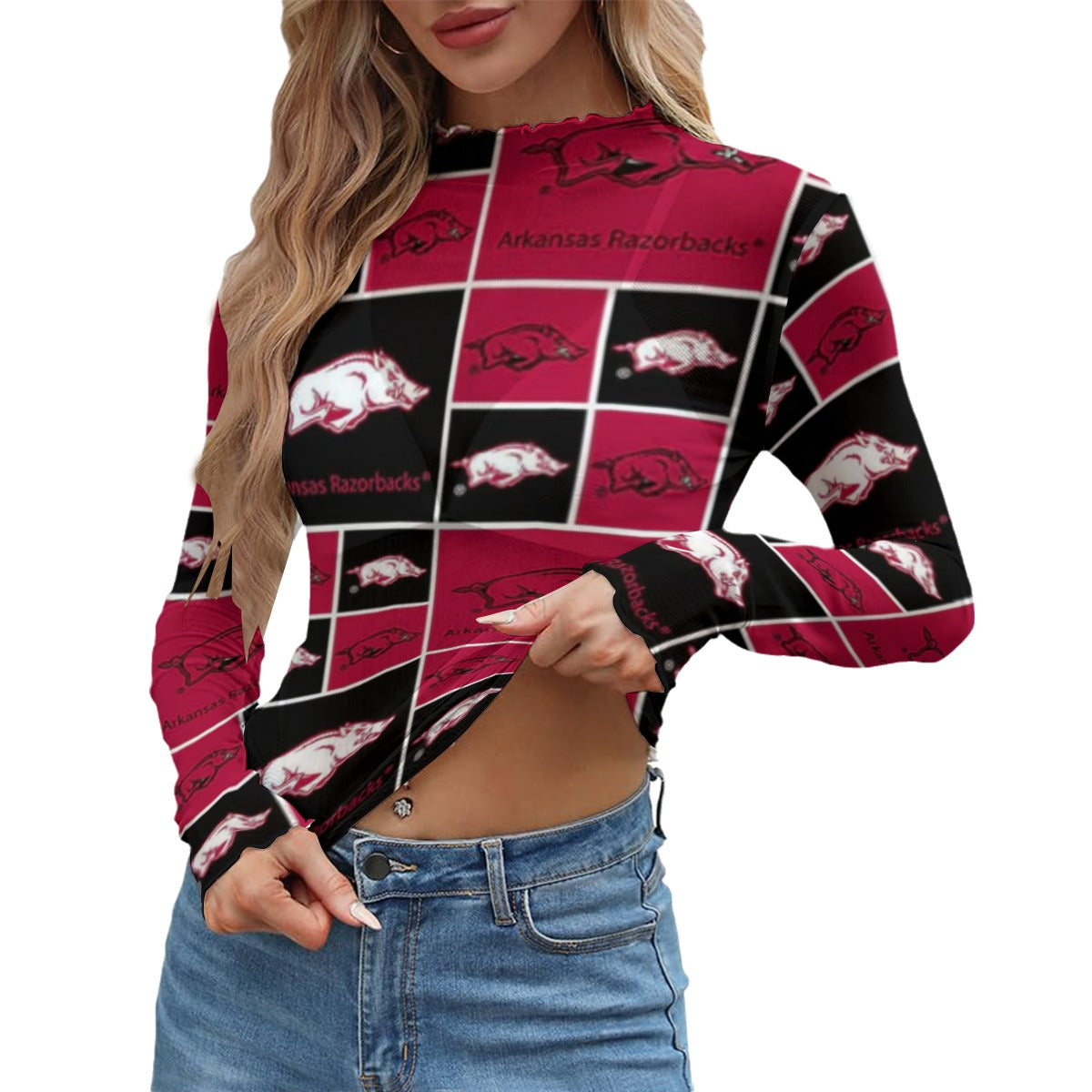 Arkansas Razorbacks Women's Mesh T-shirt varsity sportswear product image 1.0