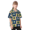 Notre Dame Fighting Irish Kid's Hawaiian Vacation Shirt White varsity sports apparel