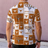 Texas Longhorns Men's Polo Collar Jersey White varsity sports apparel