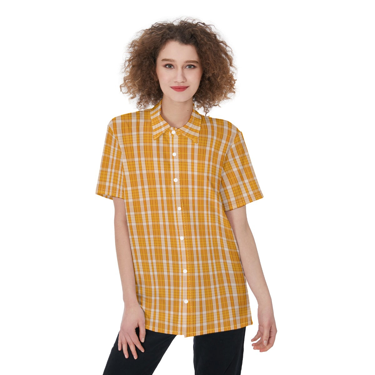 Tennessee Volunteers Orange White Plaid Womens Shirt 2 orange white plaid women fashion apparel