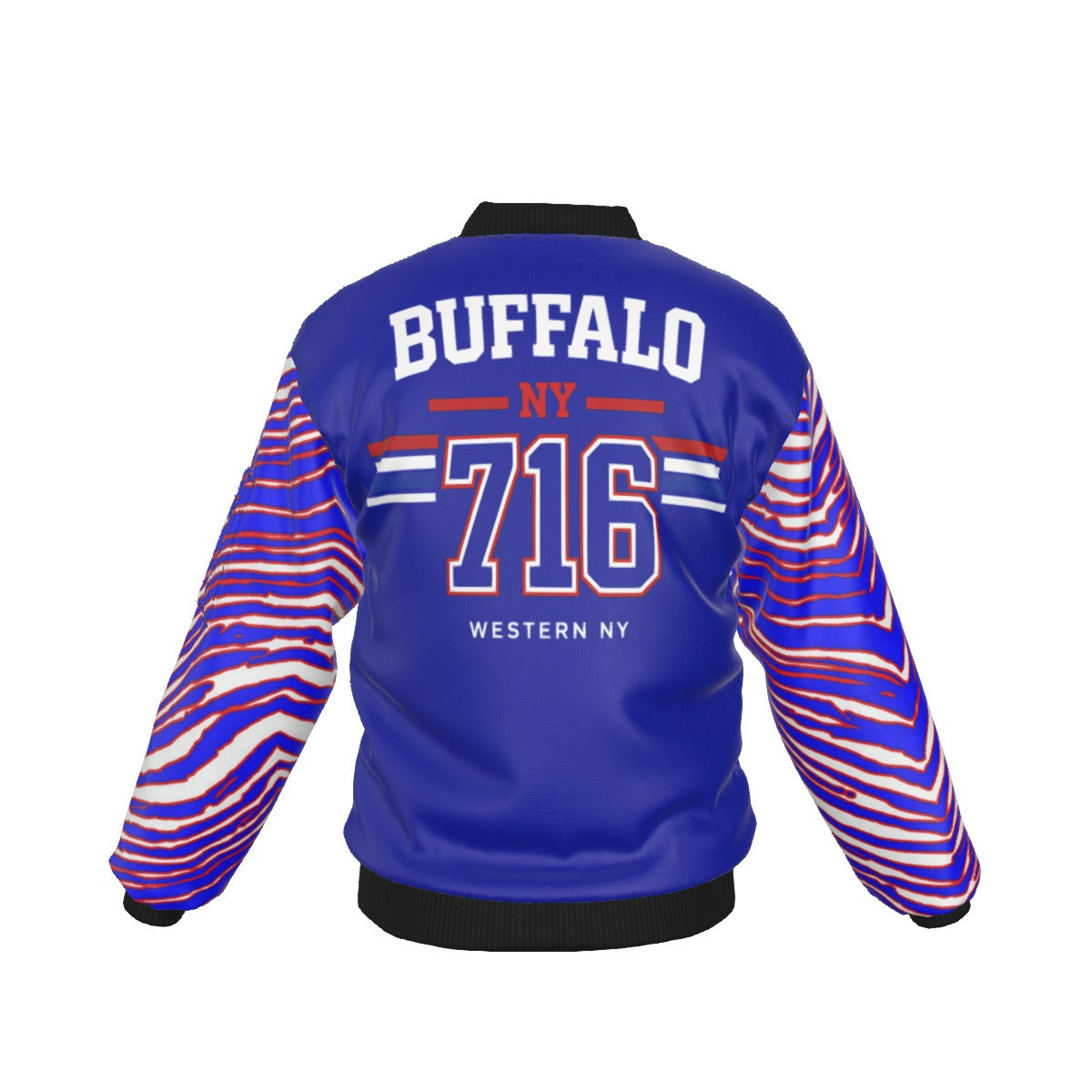 Buffalo 716 Blue Varsity Bomber Jacket – XL Unisex Game Day Streetwear