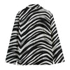 White Smoke Las Vegas Football Zebra Flat Lapel Collar Blazer – Black and White Game Day Streetwear