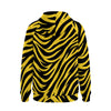 Black Pittsburgh Football Yellow Black Zebra Men’s Fleece Half-Zip Hoodie With Arm Pockets – Game Day Stre
