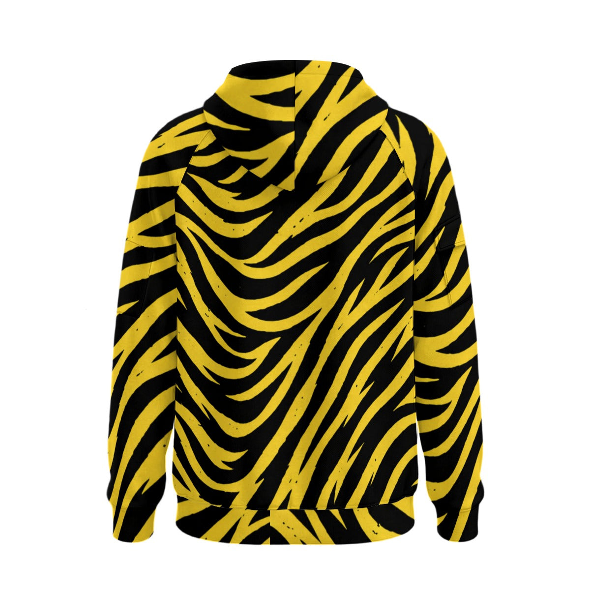 Black Pittsburgh Football Yellow Black Zebra Men’s Fleece Half-Zip Hoodie With Arm Pockets – Game Day Stre