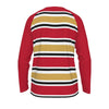 White Smoke The San Francisco Football Striped Men’s O-Neck T-Shirt is designed for fans who love bold football-