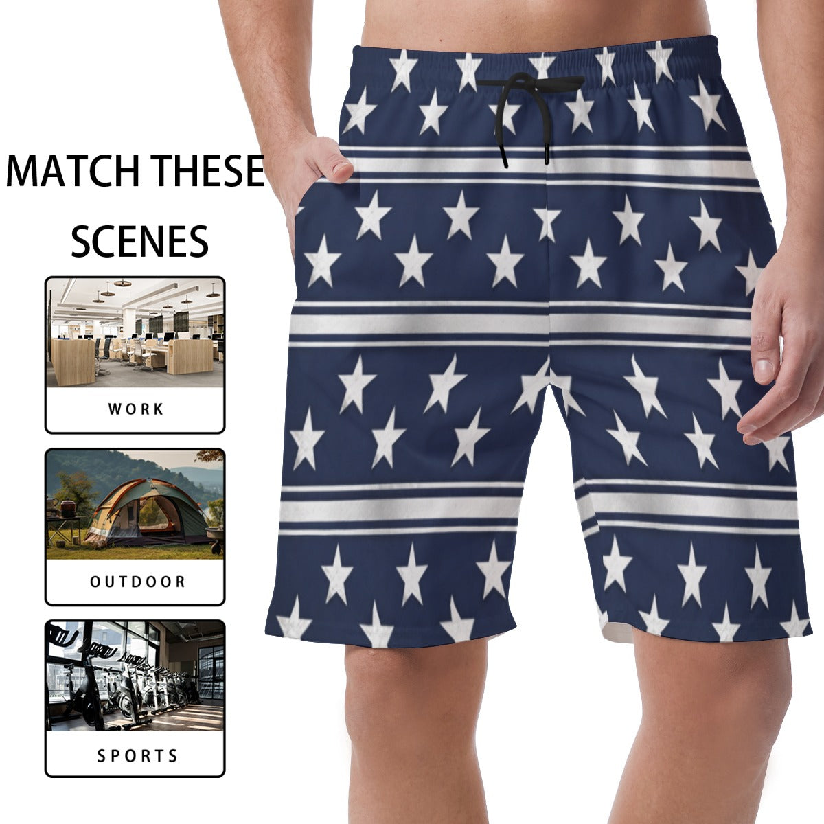 Dallas Football Striped Men's Short Pants