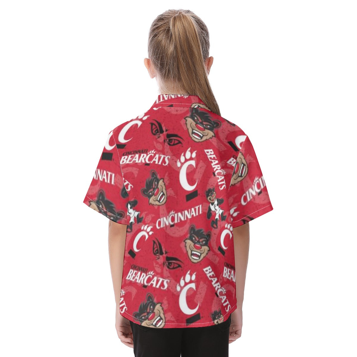 Cincinnati Bearcats Kid's Hawaiian Vacation Shirt varsity sportswear product image 4.0