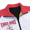 England Jacket Men Red White – Soccer Track Jacket for Game Day and Streetwear