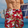 San Francisco Football Camo Men's Beach Shorts – game day outfit, casual fan outfit, image 1.0