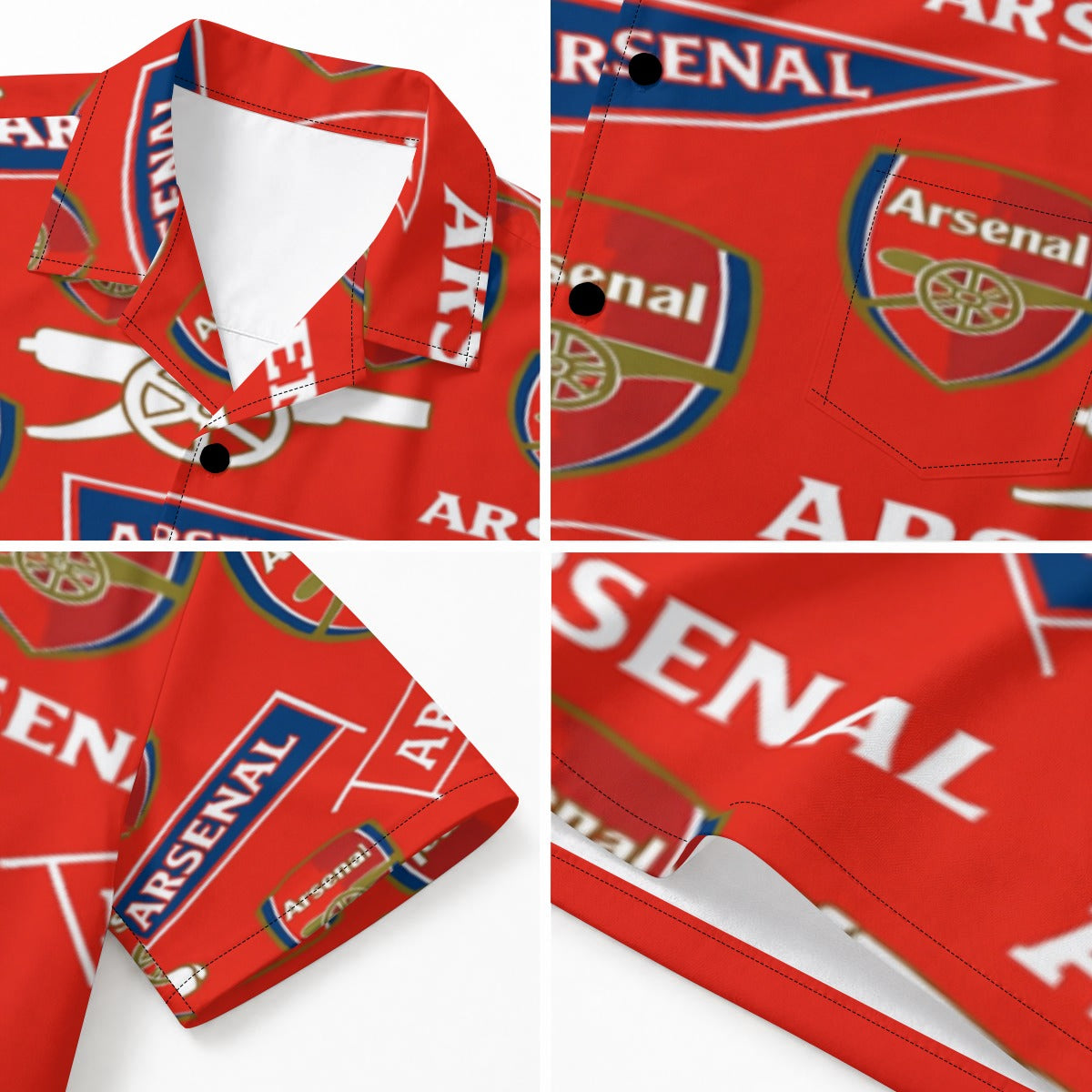 Arsenal FC  Men's Hawaiian Shirt With Pocket