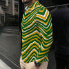 Black Green Bay Football Yellow Green Men’s Long Sleeve Polo Shirt – Game Day Streetwear