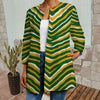 Green Bay Football Yellow Green Women’s Faux Sweater Cardigan – Game Day Streetwear – lightweight game day shirt, fan gear, image 1.0
