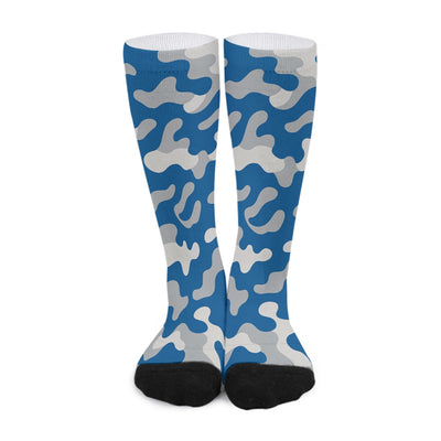 White Smoke Detroit Lions Camo Long Socks