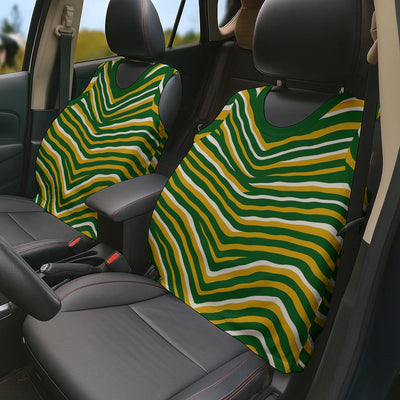 Green Bay football yellow green zebra Car Seat T-Shirt Cover – sportswear style, nfl fan apparel, image 1.0