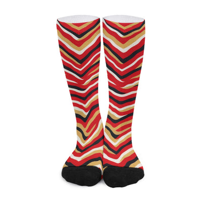 White Smoke San Francisco 49ers Zebra Long Socks