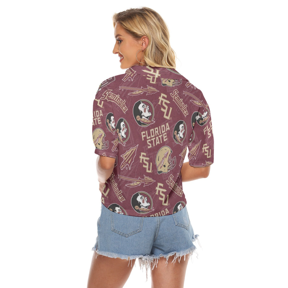 Florida State Seminoles Women's V-neck Shirts - ACC football apparel varsity sportswear product image 4.0