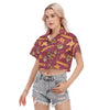 Minnesota Golden Gophers Women's Cropped Shirt White varsity sports apparel