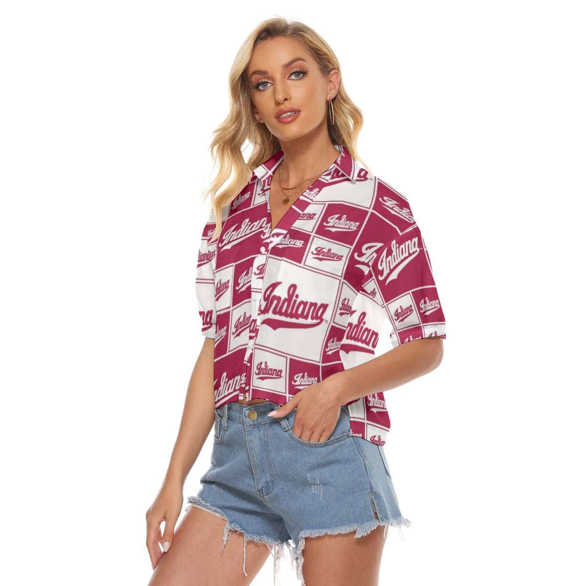 Indiana Hoosiers Women's V-neck Shirts