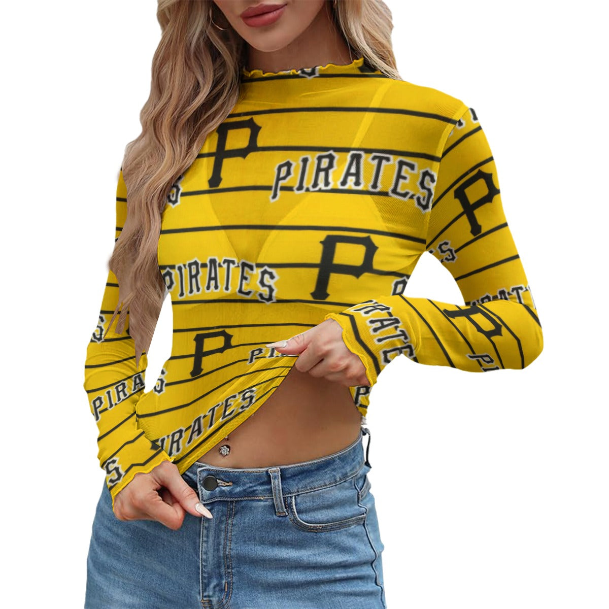 Pittsburgh Pirates Women's Mesh T-shirt pittsburgh pirates baseball fan apparel game day outfit