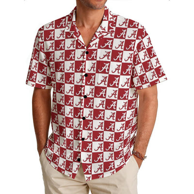 Alabama Crimson Tide Men's Hawaiian Shirt|150GSM  varsity sports apparel