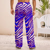Light Gray Buffalo Zebra Football Men’s Straight Pants – Clean Game Day Streetwear