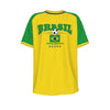 Brazil Soccer Fan T-Shirt – Vintage Brasil Football Shirt Retro Verde Amarela Style | Classic Brazil Soccer Tee – sportswear style, lightweight game day shirt, image 1.0