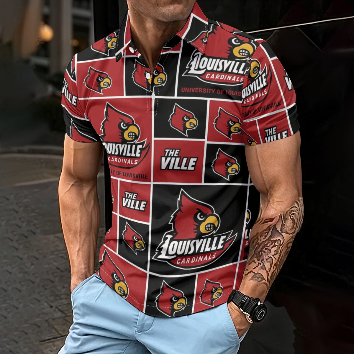 Louisville Cardinals Men's Polo Shirt varsity sportswear product image 1.0