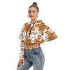 White Smoke Texas at Austin - Longhorns Women's Heavy Fleece Hoodie With Hollow Out Sleeve