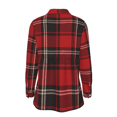 arkansas razorbacks red black tartan plaid women shirt