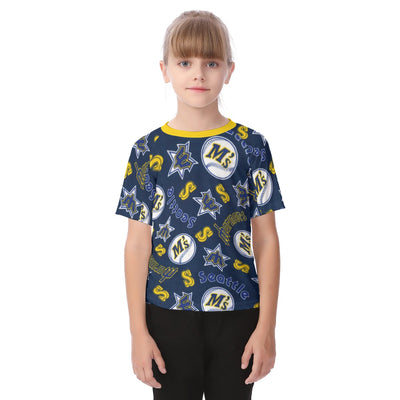 Seattle Mariners Kid's Raglan Sleeve T-shirt seattle mariners baseball fan apparel coastal game day outfit