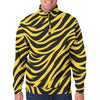 Pittsburgh Football Yellow Black Zebra Men’s Hidden Half-Zip Placket Hoodie – Game Day Streetwear – football shirt, lightweight game day shirt, image 1.0