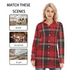 women razorbacks plaid game day shirt