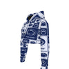Penn State - Nittany Lions Women's Crop Top Hoodie White varsity sports apparel