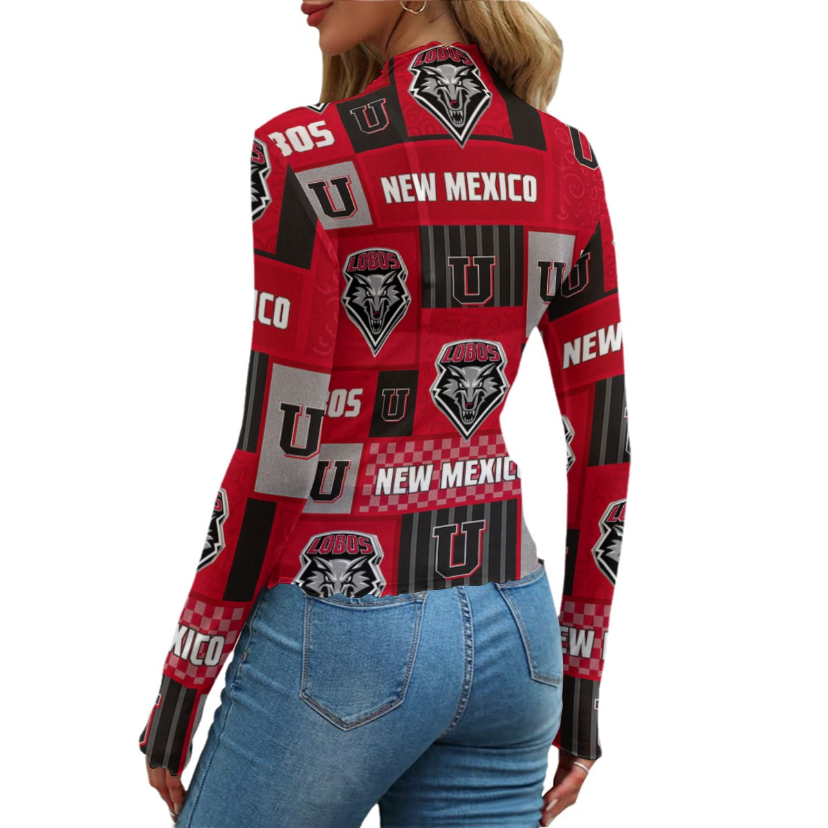 New Mexico Lobos Women's Mesh T-shirt White game day apparel